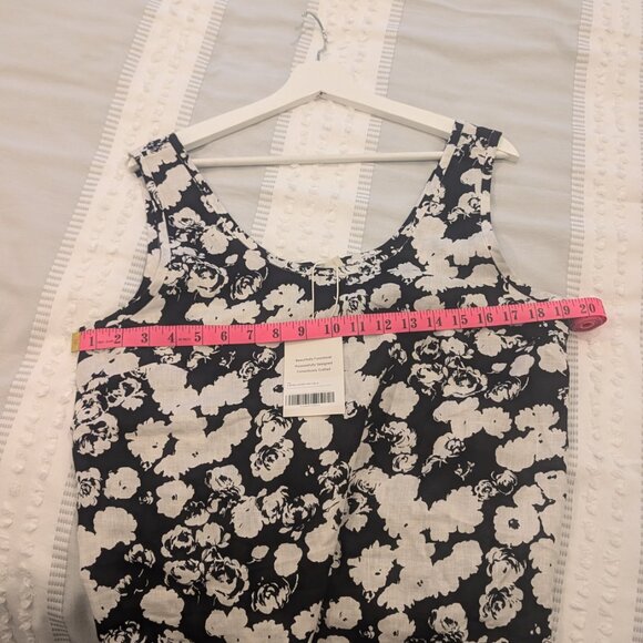 Everlane Floral Linen Scoop Tank in Linen - Picture 4 of 4